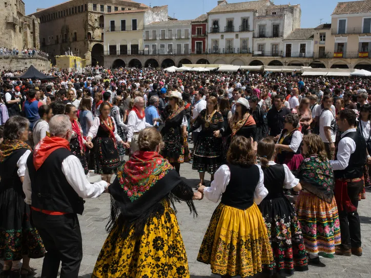 Fiesta del Chíviri en la Plaza Mayor de Trujillo